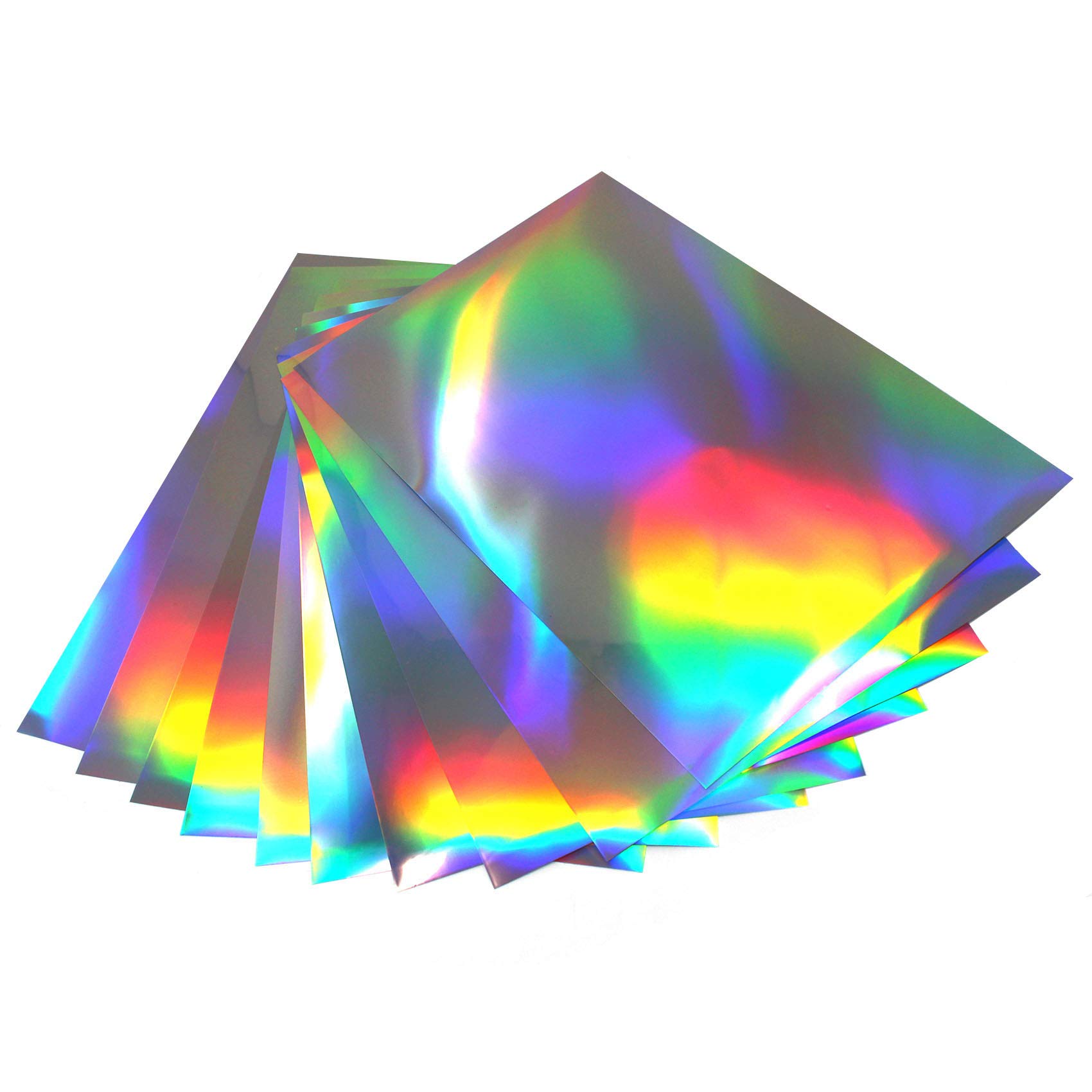 Finest Folia DIN A4 Sheet Hologram Oilslick Craft Film Artist Film Plotter Film Craft DIY Plotting (Set of 10 DIN A4 Sheets)