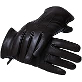 JOOFAN Men's Soft Sheepskin Leather Gloves with Touchscreen Functionality, Warm Lining Gloves, Not Bulky for Cold Winter Use