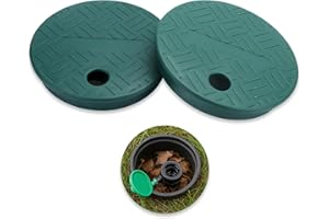 AMZLYSDOK 2PCS Sprinkler Valve Cover，ID 5.5" OD 6" Sprinkler Irrigation Valve Box,Valve Box Cover Lid for Outdoor Sprinkler Irrigation Control Water System Lawn,Ideal for Irrigation Systems & Landscaping