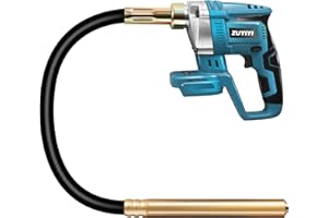 ZUYIYI Cordless Concrete Vibrator for Makita 18V Battery, 600W 6000RPM Handheld Concrete Vibrator, 3.9ft Shaft Rod, Handheld Power Cement Vibrating Tool for Remove Bubble Mix Concrete(Bare Tool)