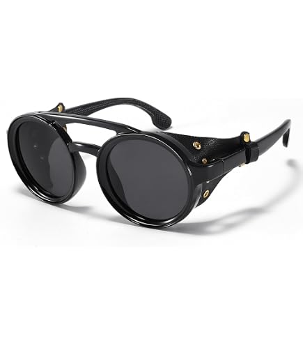 Amazon.com: FEISEDY Retro Round Steampunk Sunglasses Women Men