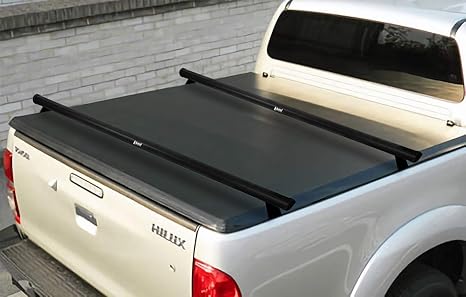 Kiussi Pick Up Truck Ladder Racks Work With Soft Roll Up Or Retractable Tonneau Covers Not Affect Closing And Opening Two Cross Aluminum Bars Length Adjustable From 64 To 49 Black Longer Amazon Co Uk