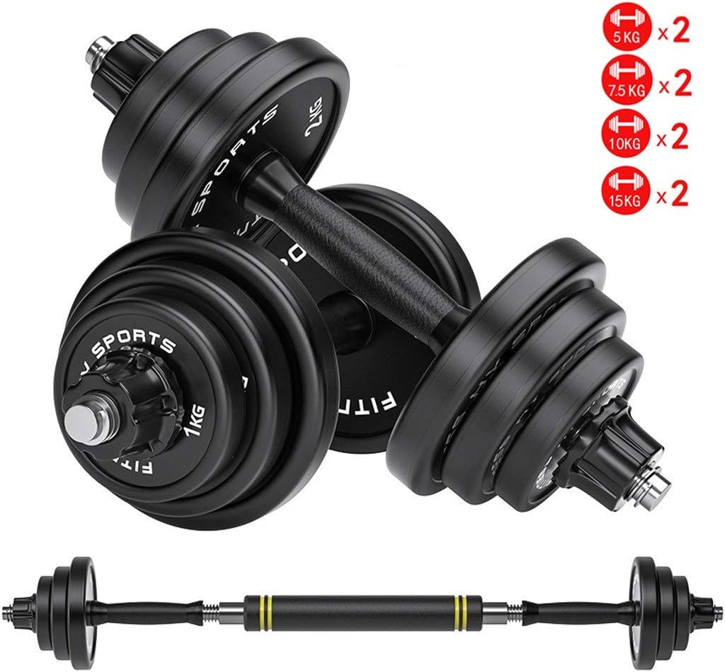Dumbbells Set Large Dumbbells Barbell Adjustable PU Wrapping Adhesive Handles Strength Weight Iron 20Kg 30GK Body Building，Gym Training Work Out