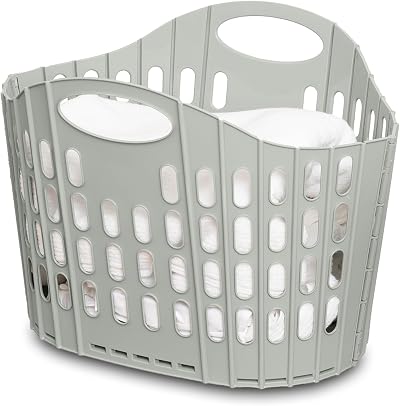 Addis Flat Easy Clothes Washing Store Flexible Laundry Basket Hamper 38 L