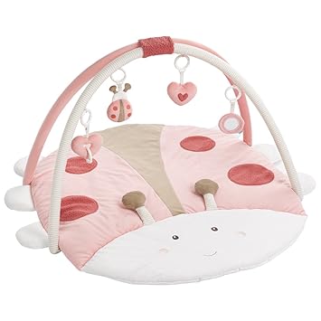 Fehn 068399 3-D-Activity-Decke Käfer – Spielbogen mit 4 abnehmbaren Spielzeugen für Babys Spiel & Spaß von Geburt an – Maße: 