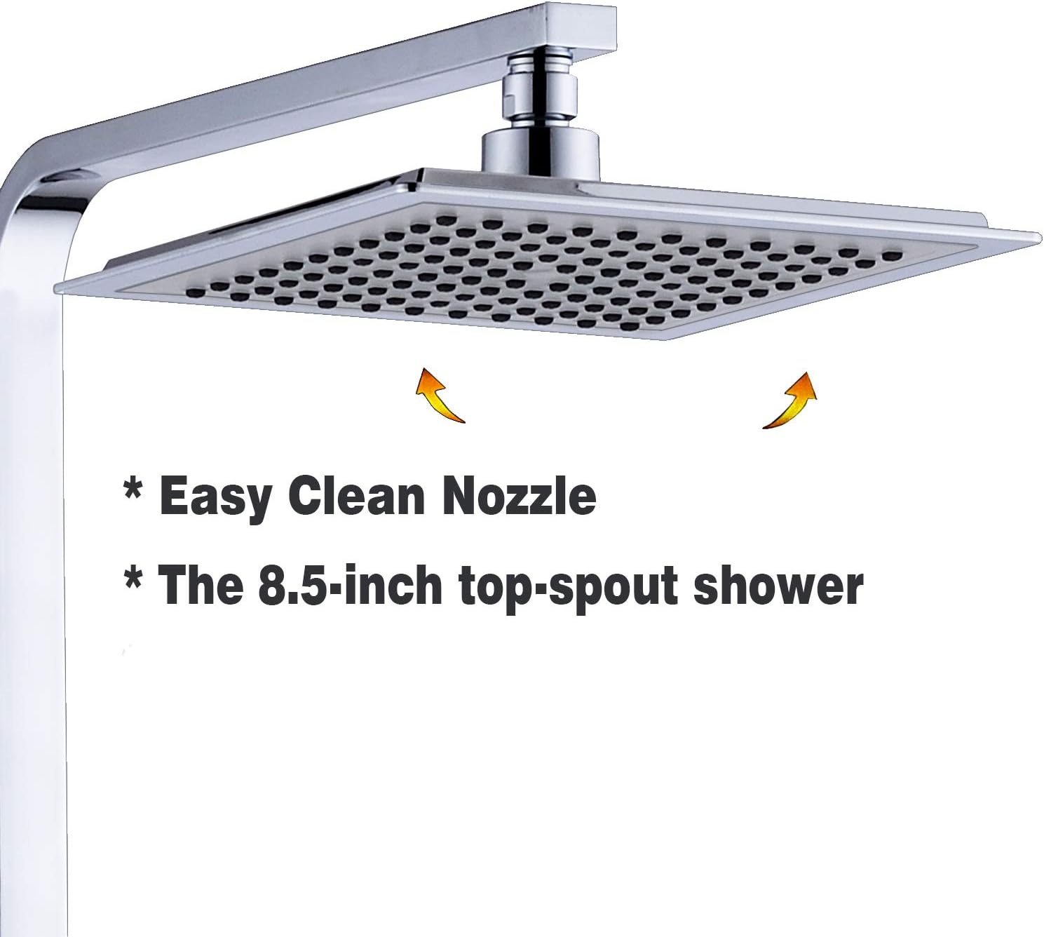 Bathroom Mixer Shower Kit Adjust Riser Rail Hose Chrome Round Dual Head Chrome