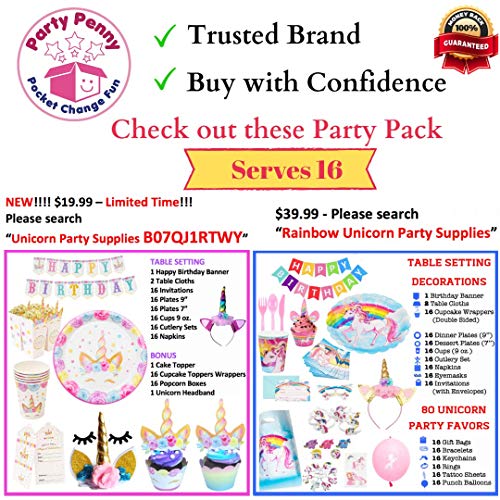 6 Unicorn+Party+Supplies+Headband+Decorations