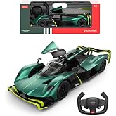 RASTAR 1/14 Licensed Le Mans RC Car Aston Martin Valkyrie AMR Pro DarkGreen | Ideal Gift for 6+, Rich Detail Race Car Model with Openable Doors, Working Lights &amp; 2-Speed Switch for Play &amp; Display, 92100