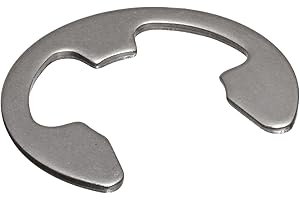 SMALL PARTS E-Style External Retaining Ring, Tapered Section, Radial Assembly, 15-7 PH Stainless Steel, Passivated Finish, 1/2" Shaft Diameter, 0.042" Thick, Made in US (Pack of 10)