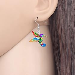 Bonsny Acrylic Drop Dangle Hummingbird Bird