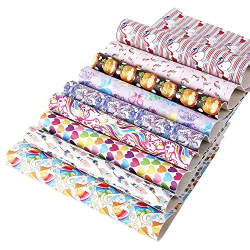 9 pcs 8 x 13 (20cm x 34cm) Printed Fabric Unicorn Animal Leaf Printed Fabric Thick Canvas Back Craft DIY Craft Assorted Colours (9 Pattern) 9 pcs 8" x 13" (20cm x 34cm) Printed Fabric Unicorn Animal Leaf Printed Fabric Thick Canvas Back Craft DIY Craft Assorted Colours (9 Pattern)