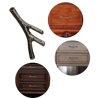 Door Handle Pulls Zinc Alloy Single Hole Tree Branch Shaped
