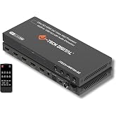 J-Tech Digital HDMI Video Wall Controller 4K 2x2, Video Wall Processor with Audio Extraction, 8 Display Modes 180&deg; Image Rotation Edge Masking [JTECH-VW0104-AE]