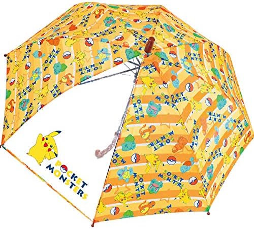 ポケモン 長傘 子供用 ジャンプ キャラクター キッズ傘 50cm ポケットモンスター 公式ショップ イエローボーダー