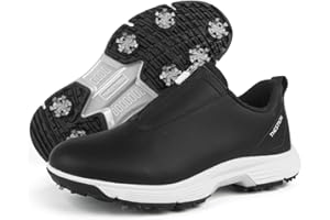 THESTRON Women Waterproof Golf Shoes Spikes Golf Training Sneakers Female Golf Footwears Zipper Golf Sports Shoes Women Walking Sneakers with Spikes Zipper