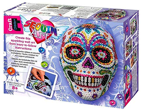 Sequin Art 3D SUGAR SKULL Sparkling Arts and Crafts Kit