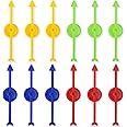 NQEUEPN 12pcs Arrow Game Spinners, 3.94in 4 Colors Plastic Spinners Pointer for Classroom Board Game Spinners Wheel for Activities DIY Projects