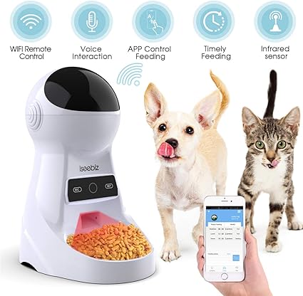Pet Supplies Iseebiz Automatic Cat Feeder Pet Feeder 3 5l