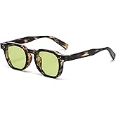 AIEYEZO Retro Sunglasses for Womens Mens Square Thick Framed Shades Trendy Vintage Sun Glasses