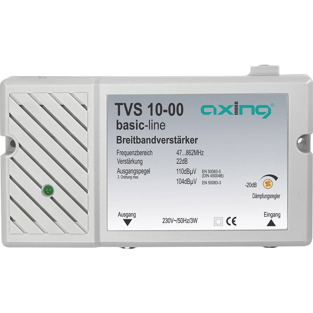 Axing TVS 10-00 broadband amplifier for cable TV or antennas DVB-T2 HD FM DAB+