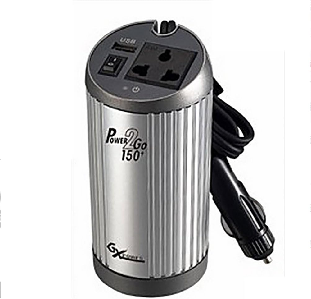 QINUO 150W Car Power Inverter With 1 AC Outlets And 2.1A USB Charging Ports Car Adapter With Car Cigarette Lighter