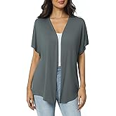 Urban CoCo Women's Lightweight Short Sleeve Kimono Cardigan Casual Cover Ups