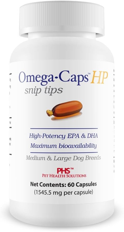 OmegaCaps HP Snip Tips for Medium Large Dogs (60 Capsules)