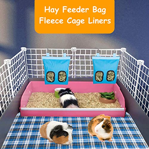 Geegoods Guinea Pig Cage Liners Guinea Pig Bedding Washable &Air Dried Pee Pads for Guinea Pig Fast Absorbent Waterproof Reduce Shrinkage Non-Slip 24‘’x 48‘’