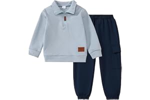 TINYPAINTER Little Boy Clothes Long Sleeve Sweatshirts+Casual Pants 2PC Fall Winter Outfits