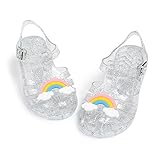 KIDSUN Toddler Girls Jelly Sandals Closed Toe Water