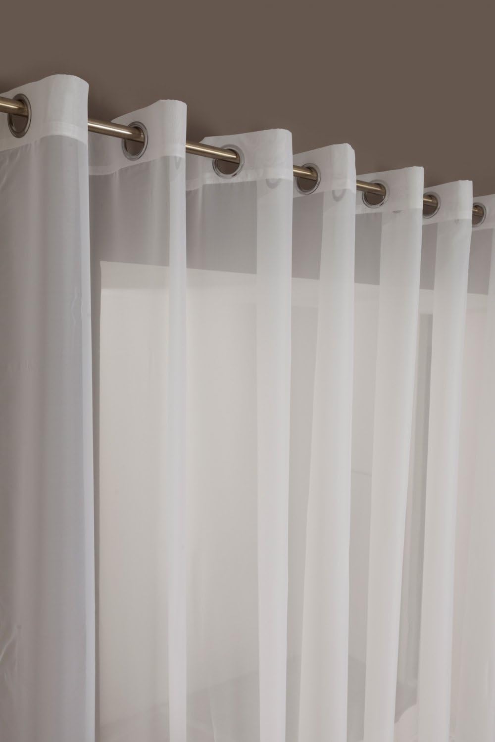 2 PCS Rideau Voilage AntiFeu M1 Grande Largeur et Hauteur 300 x 290 cm 0" x 0" White