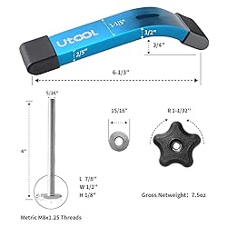 UTOOL 2 Pack T-Track Hold Down Clamps Kit, 6-1/3" L