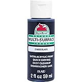 Apple Barrel Multi Surface Acrylic Paint, 2 oz, Black 2 Fl Oz