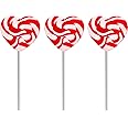Fruidles Swirl Lollipop Heart Design, Red & White Heart Lollipops, Party Bag Fillers, Individually Wrapped (12-Pack)