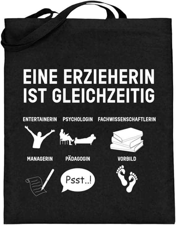 Chorchester - Bolsa de yute con asas largas para toda educadora y