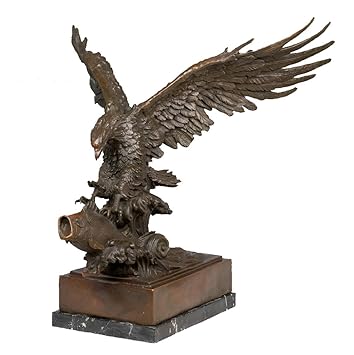 Amazoncom Toperkin Statue Hand Crafted Golden Eagle Bronze