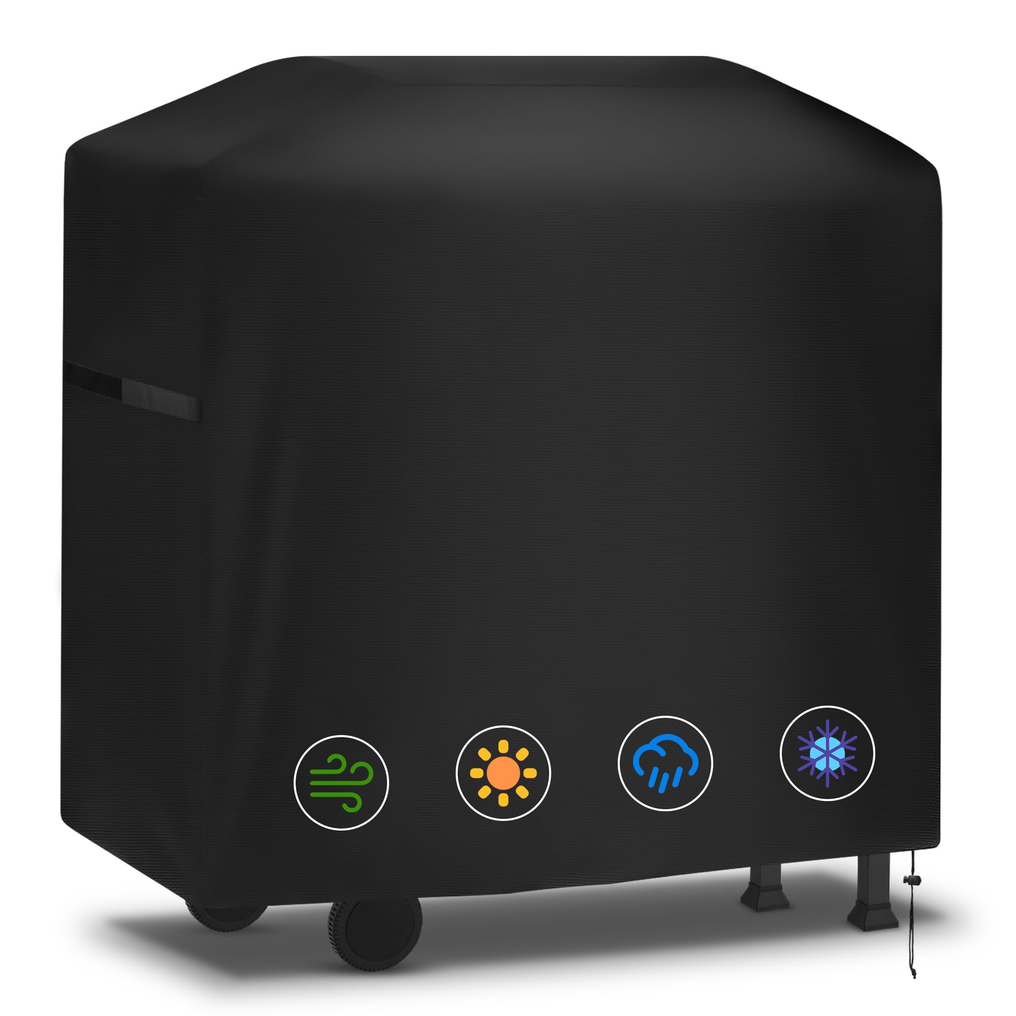 Yimomoyi Barbecue Covers, BBQ Covers Waterproof Heavy Duty Large, Barbeque Cover Waterproof Outdoor 420D Oxford Fabric, Windproof, Rip-Proof & Uv Protection, 117x66x117cm