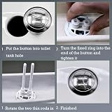 KtbeYTi 2 Pcs Standard 38 mm Toilet Button Dual Push Button Silver view 5
