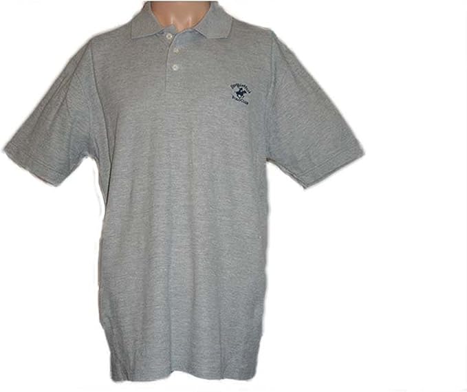 Amazon.com: Beverly Hills Polo Club Shirt Short Sleeve Men's L Grey Heather: Clothing