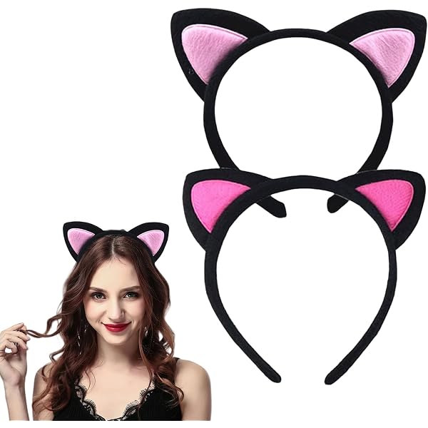 Diadema De Orejas De Gato, Zorro Y Lobo | Accesorio Suave Y Versátil | Ideal Para Halloween, Carnaval Y Fiestas | Regalo Divertido