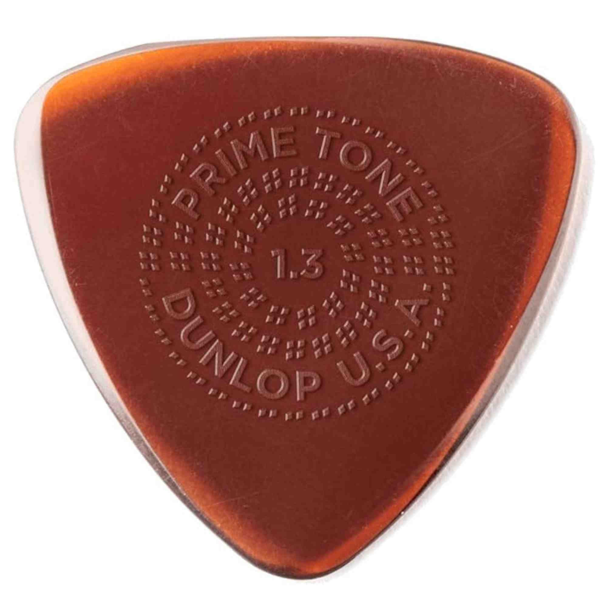 Dunlop Primetone Small Triangle 1.3mm Sculpted Plectra (Grip) - 3 Pack