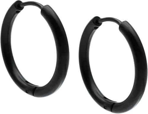 Amazon Five Ships フープピアス シンプル リング 18g 2個セット Jdwb ブラック 10mm 小 ピアス 通販