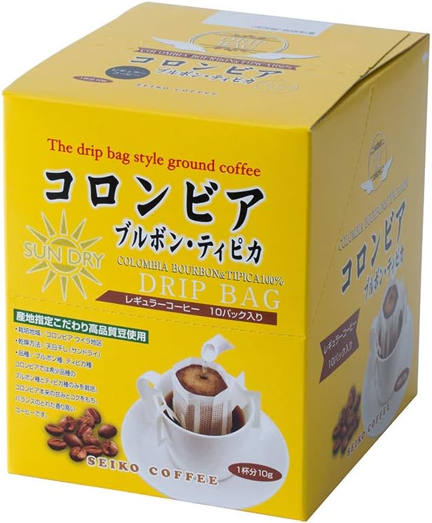 Amazon Cafe工房 カフェ工房 ドリップコーヒー コロンビア ブルボンティピカ 10g 10袋箱入 Cafe工房 カフェ工房 ドリップバッグ 通販