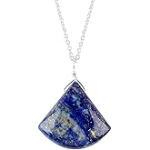 NJCRAFT Gemstone Handmade Pendant Necklace for Women |Natural Stone Healing Crystal Jewellery| Chain 16+2 Inch Adjustable | Gift Jewelry