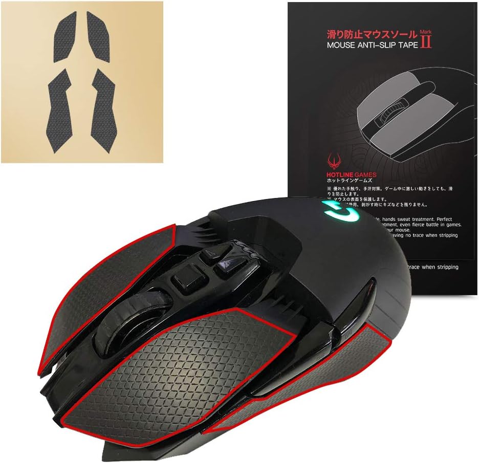 Hotline Games 2.0 Mouse Grip Tape Compatible With Logitech G900 / G903 Gaming Mouse Skin, Anti Slip, Sweat Resistant