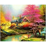 Staron DIY 5D Diamond Painting, Wall Art Decor Cross Stitch Kit Crystals 5D Diamond Painting Embroidery Home Decor Craft (A)