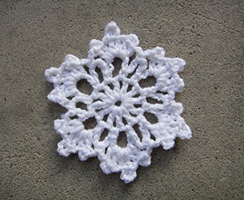 Crochet Snowflake Homemade Christmas Ornaments Decorating Idea Set of 7