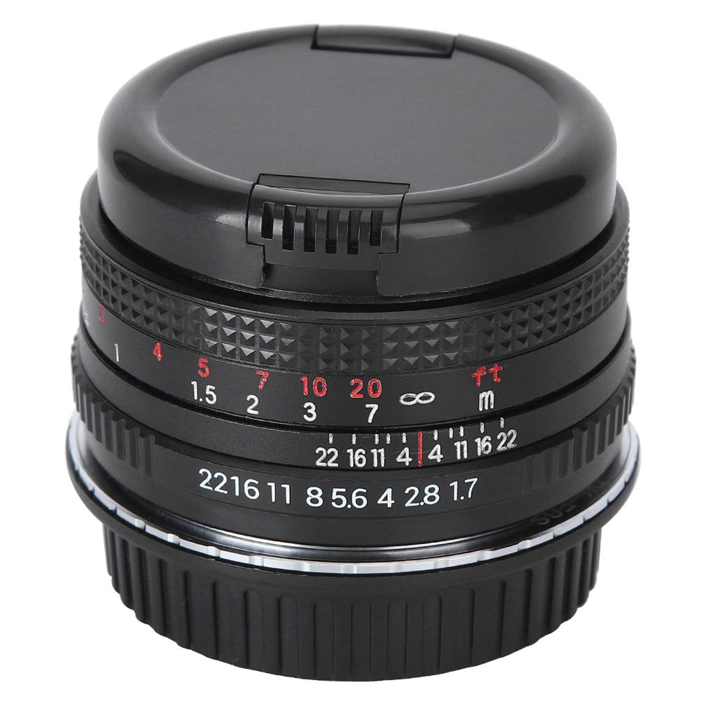 Bigking Camera Lens,50mm F1.7 MD Mount Prime Full‑Frame Portrait Manual Focus Lens for SLR Camera