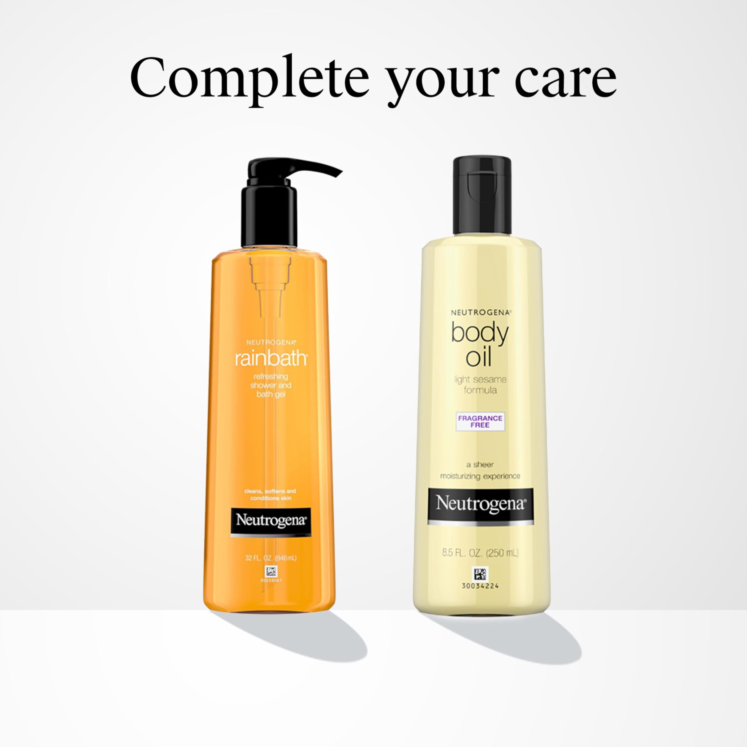 Neutrogena Body Oil Light Sesame Formula, 16 fl oz, Radiant Glow Moisturizer for Dry Skin, Bath & Shower Oil For Smooth and Hydrated Skin