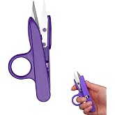 YAFIYGI Thread Snips Scissors for Sewing Small Plastic Sewing Nippers Embroidery Snippers Craft Snip Cutters and Thread Clippers for Cutting Thick Fabric and Fishing Line(Purple)